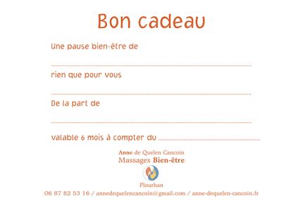 Verso carte cadeau