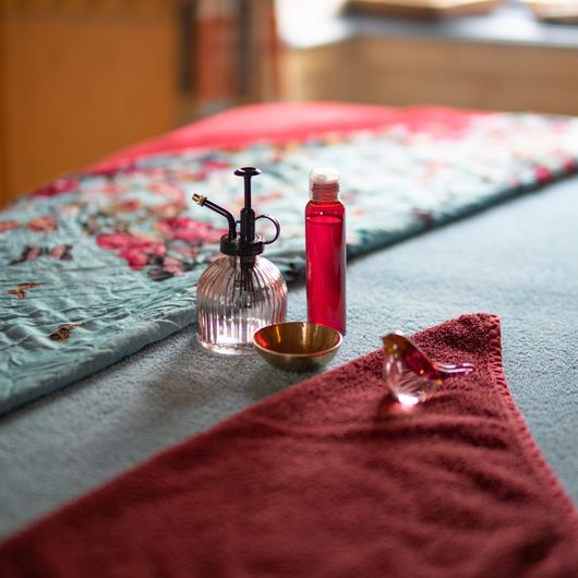 Ambiance table de massage et bien-être